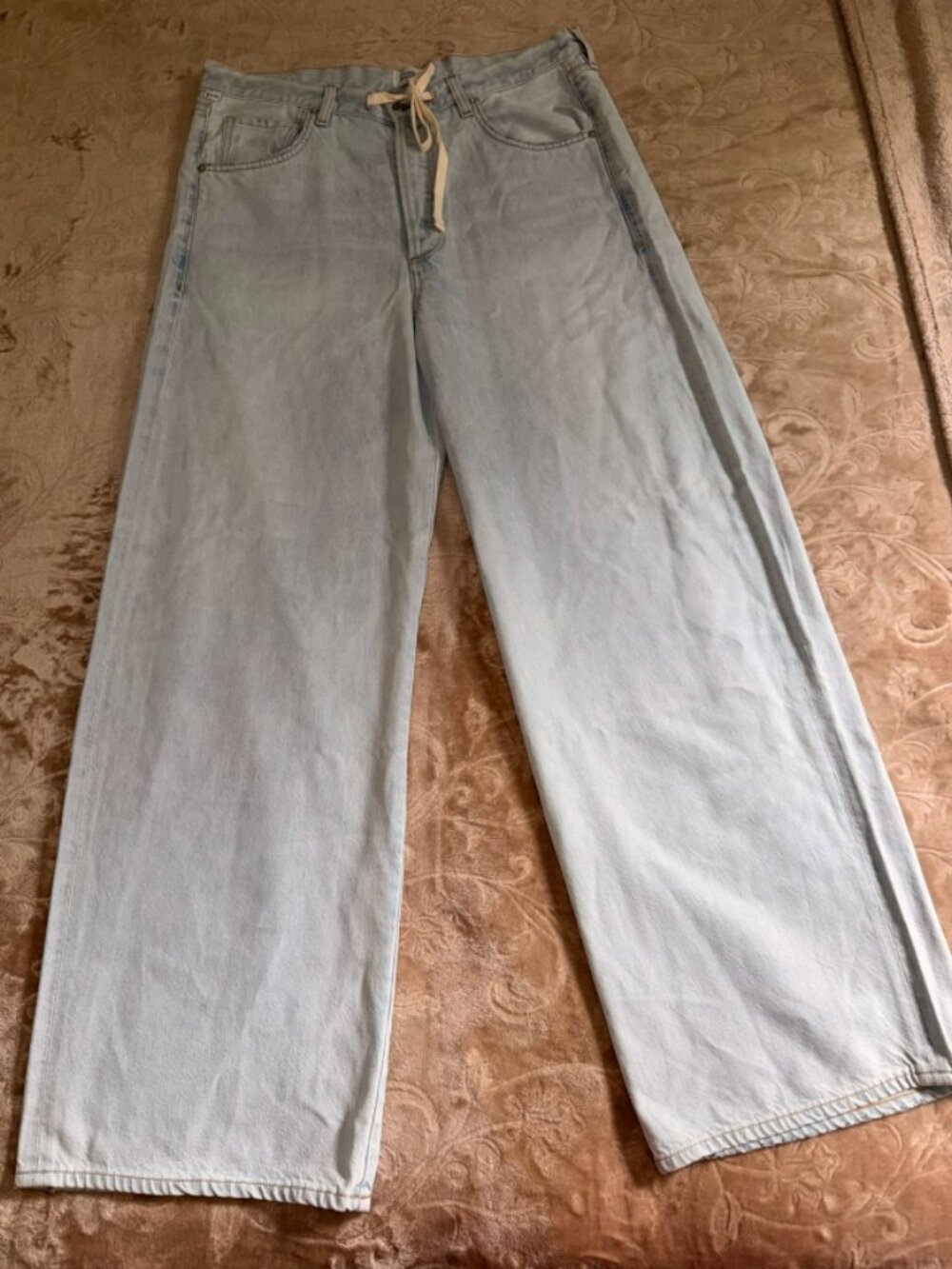 CITIZENS OF HUMANITY - Brynn Drawstring Waist Wide Leg Jeans, Size 31 - Picture 3 of 9
